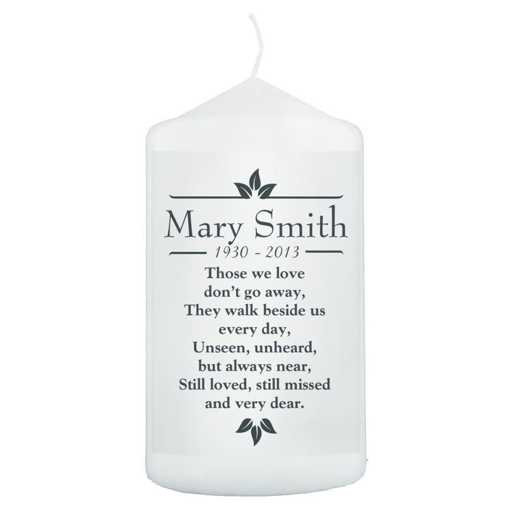 Personalised Sentiments Those We Love Pillar Candle £11.69
